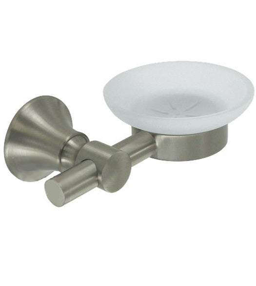 White Frosted Wall Mounted Glass Soap Dish, Deltana 88SD