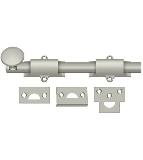 Solid Brass 8 Inch Surface Bolt, Deltana 8SB