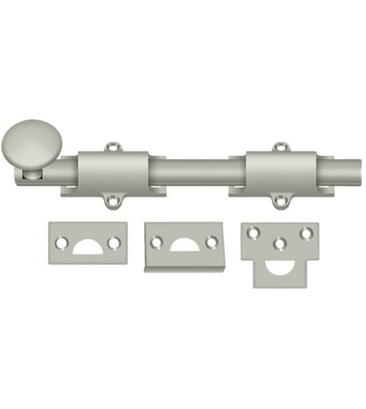 Solid Brass 8 Inch Surface Bolt, Deltana 8SB
