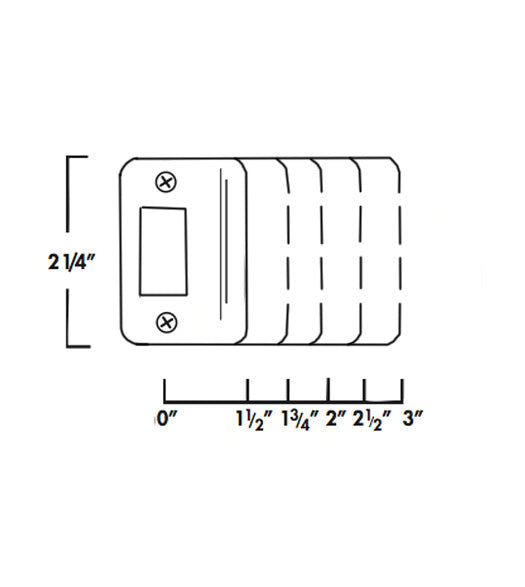 Extended Full Lip Strike Plate with Radius Corners