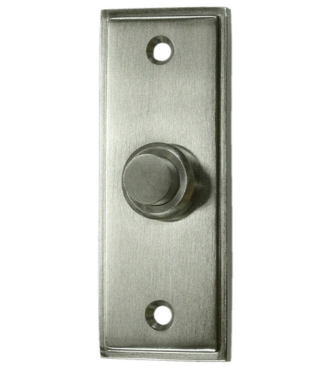 Solid Brass Contemporary Doorbell Button, Deltana BBS333