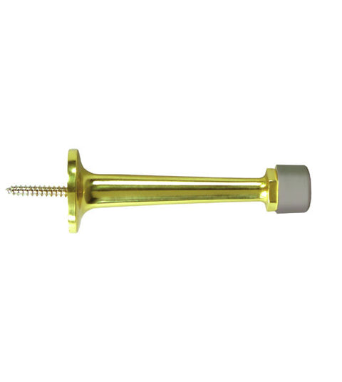 Solid Brass 3-1/4 Inch Baseboard Door Bumper, Deltana BDS30