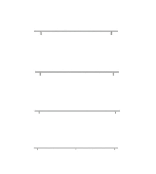 Large Length Stainless Steel Bar Pulls, from 21 inches - 40 inches c.c., Deltana BPxxxxSS-LG