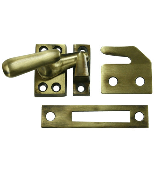 Solid Brass Small Window Lock Casement Fastener, Deltana CF066
