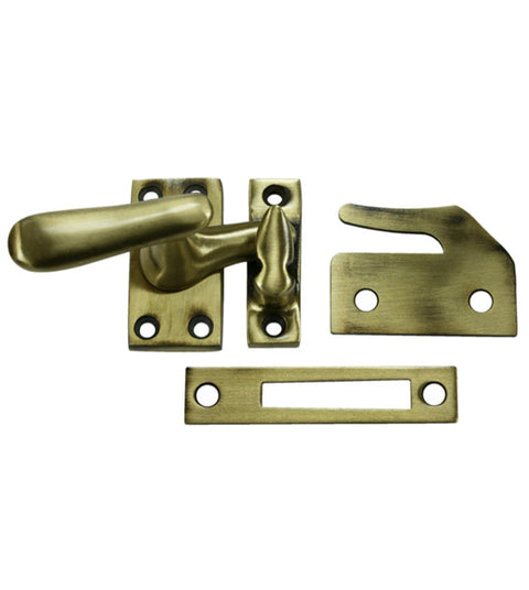Solid Brass Large Window Lock Casement Fastener, Deltana CF66