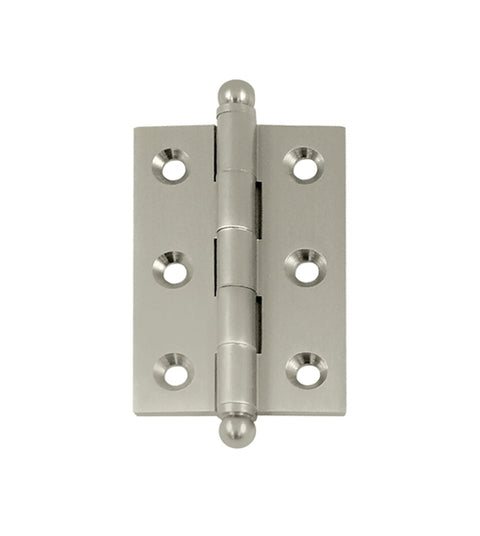 2-1/2 Inch 1-11/16 Inch Solid Brass Cabinet Hinge, Pair, Deltana CH2517