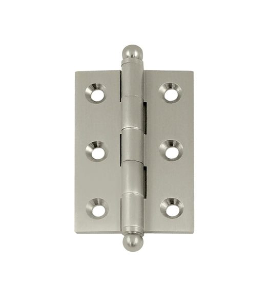 2-1/2 Inch 1-11/16 Inch Solid Brass Cabinet Hinge, Pair, Deltana CH2517