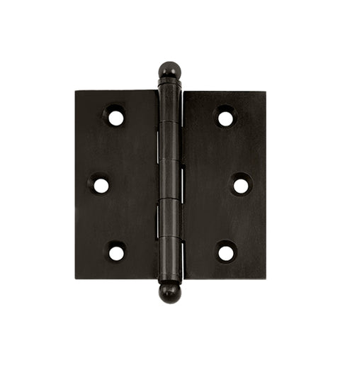 2-1/2 Inch Square Solid Brass Cabinet Hinge, Pair, Deltana CH2525