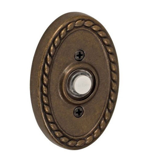 Doorware.com Oval Rope Rose Doorbell Button, Fusion  B-EL-B9