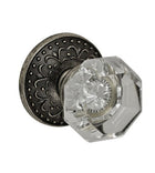 Clear Glass Knob With Venice Rose, Fusion 16-S9