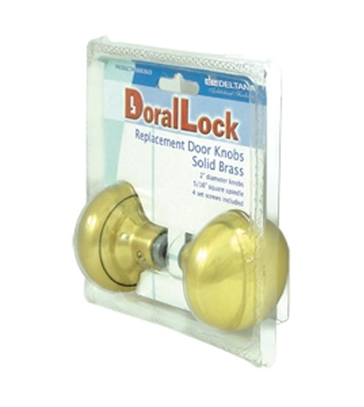 Doorware.com Brass Knobs with Spindle, Deltana DKR20U3