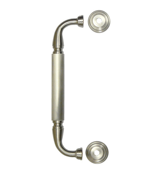 8 Inch Decorative Door Pull With Rosettes, Deltana DP2576