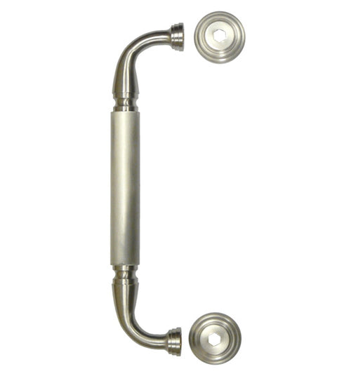 10 Inch Decorative Door Pull With Rosettes, Deltana DP2578