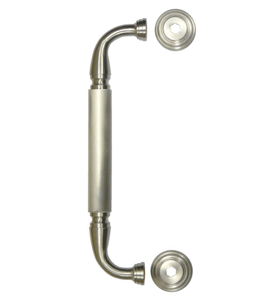 10 Inch Decorative Door Pull With Rosettes, Deltana DP2578