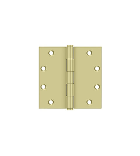 5 x 5 Heavy Duty Square Corner Solid Brass Hinge, Deltana DSB55