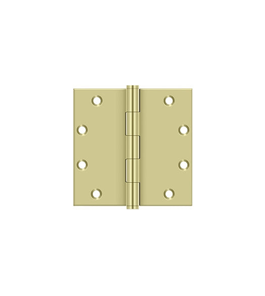 5 x 5 Heavy Duty Square Corner Solid Brass Hinge, Deltana DSB55