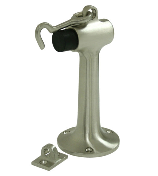 6 Inch Extra Heavy Duty Floor Mount Door Stop with Catch, Deltana DSF630