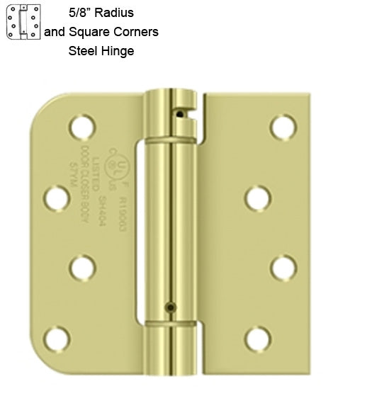 Doorware.com 4 x 4 x 5/8 Radius x Square Corner Leaf Bench Mark Door Spring Hinge, Deltana DSH4SR52DBM