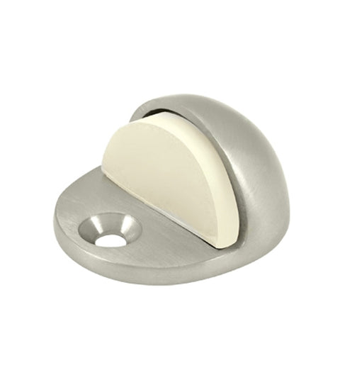 Low Profile Solid Brass Floor Dome Door Stop, Deltana DSLP316