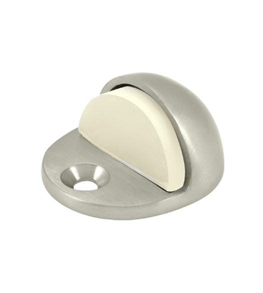 Low Profile Solid Brass Floor Dome Door Stop, Deltana DSLP316