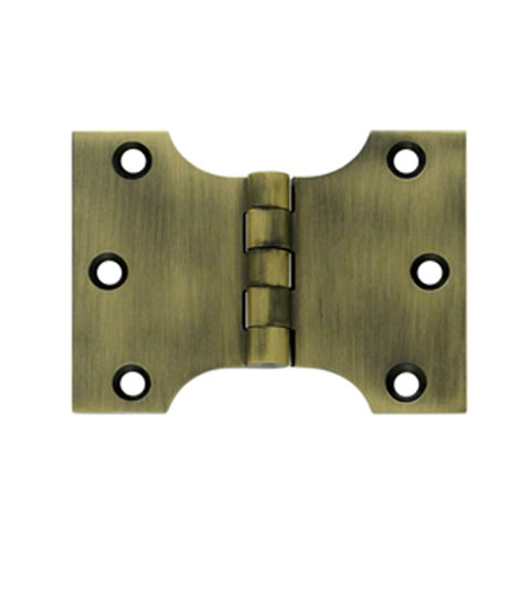 3 x 4 Solid Brass Parliament Hinge, Pair, Deltana DSPA3040
