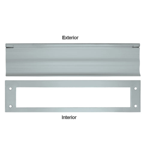 Solid Brass Heavy Duty Mail Door, Deltana MS0030