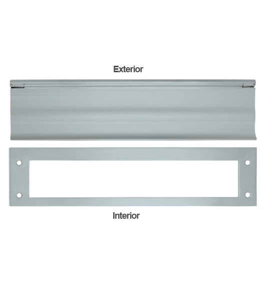 Solid Brass Heavy Duty Mail Door, Deltana MS0030
