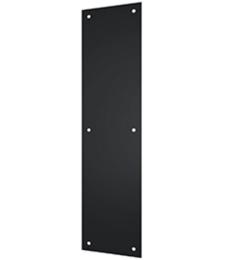 4 x 16 Matte Black Push Plate