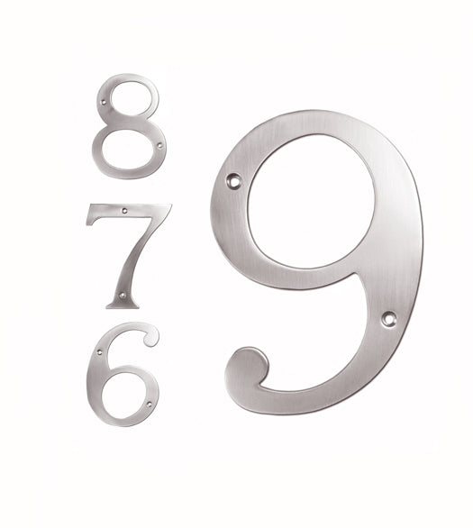 4 Inch High Solid Brass House Numbers, Deltana RN4
