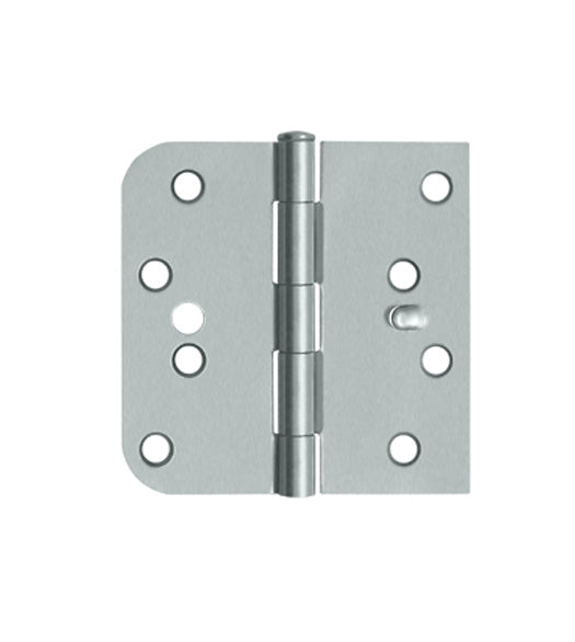 4 x 4 x 5/8 Radius Leaf x Square Corner Residential Stainless Steel Hinge, Deltana SS44058TA32D