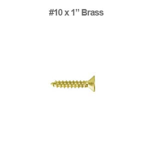 Doorware.com Solid Brass Wood Screw 10 x 1, SCWB1010