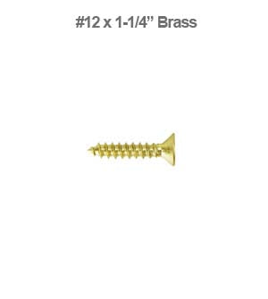 Doorware.com Solid Brass Wood Screw 12 x 1-1/4, SCWB12125