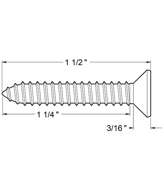 Solid Brass Wood Screw 14 x 1-1/4,  Bag of 100, Deltana SCWB14125