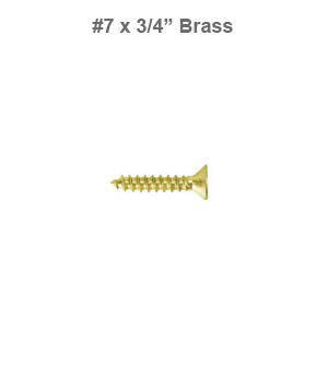 Doorware.com Solid Brass Wood Screw #7 x 3/4, SCWB775