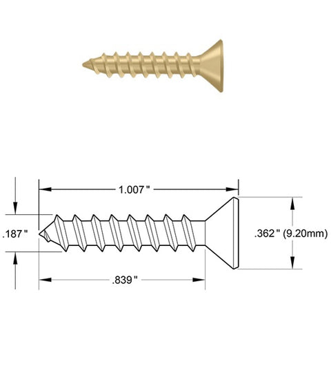 Steel Wood Screws 10 x 1, Bag of 600 Deltana SCWS1010