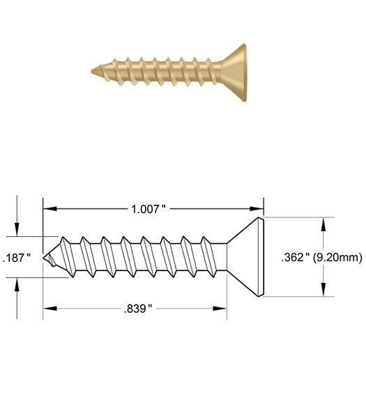 Steel Wood Screws 10 x 1, Bag of 600 Deltana SCWS1010