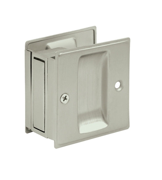 Solid Brass Pocket Door Pull Set, Deltana SDP25