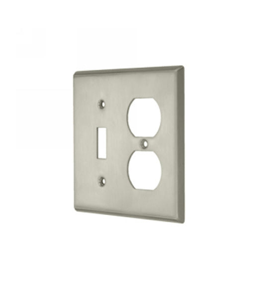 Single Switch and Double Outlet Cover, Deltana SWP4762