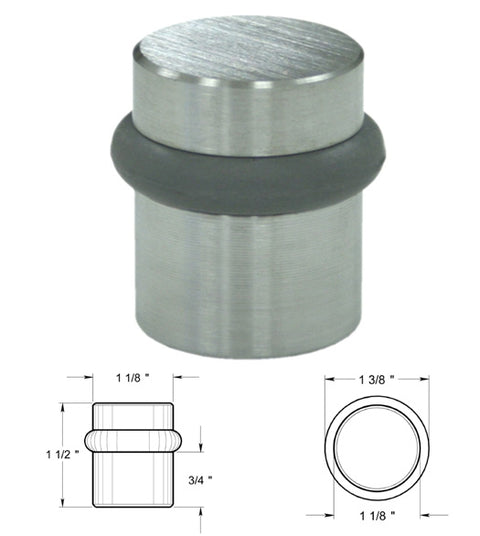 Solid Brass 1-1/2 Inch Universal Door Stop, Deltana UFB4505