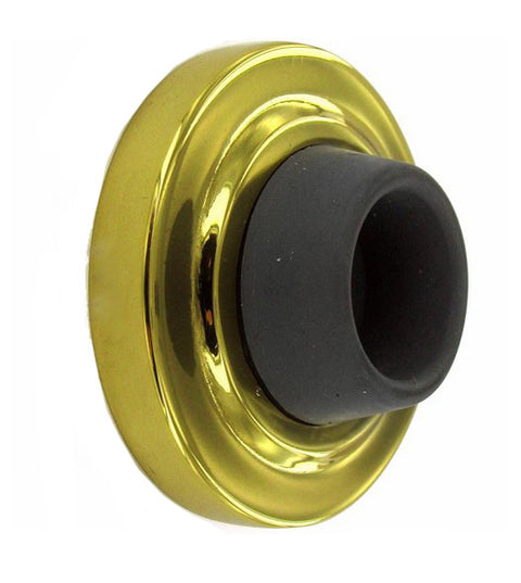 Solid Brass 2-3/8 Inch Concave Door Stop, Deltana WB238