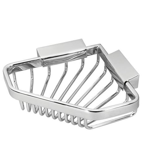Pentagon Polished Chrome Corner Wire Basket, Deltana WBP542