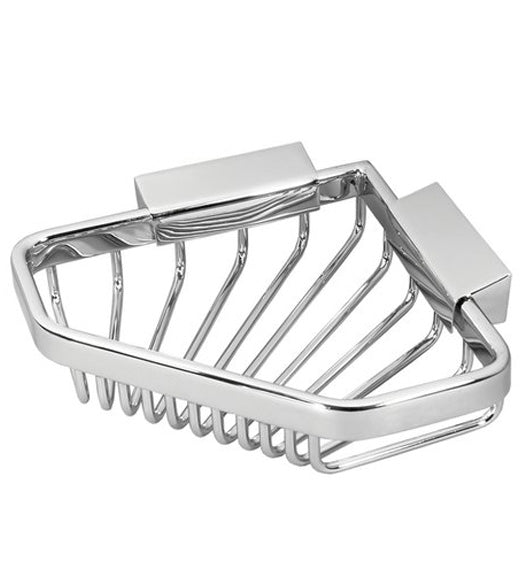 Pentagon Polished Chrome Corner Wire Basket, Deltana WBP542