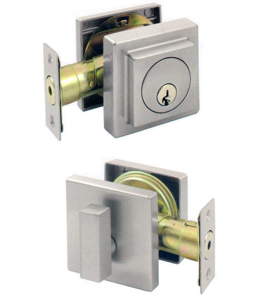 Square Elite Single Cylinder Deadbolt, Deltana ZDS