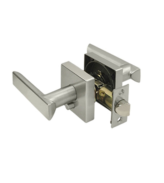 Modern Livingston Lever with Square Rose, Deltana ZLLS