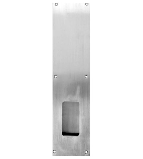 4 x 16 Large Flush Pull Plate, Don-Jo 1860