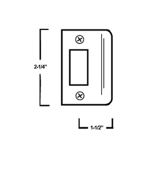 1-1/2 Inch Lip Strike Plate, Don-Jo 9115