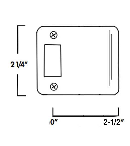 2-1/2 Inch Lip Radius Corner Strike Plate, Don-Jo 9125-RC