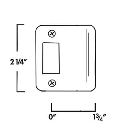 1-3/4 Inch Lip Radius Corner Strike Plate, Don-Jo 9175-RC