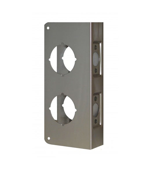 6 Inch Center to Center Double Lock for 2-3/4 Backset Wrap Around Plate, Don-Jo 946-CW