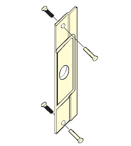 Outswinging Aluminum Entrance Door Latch Guard, Don-Jo AL-211